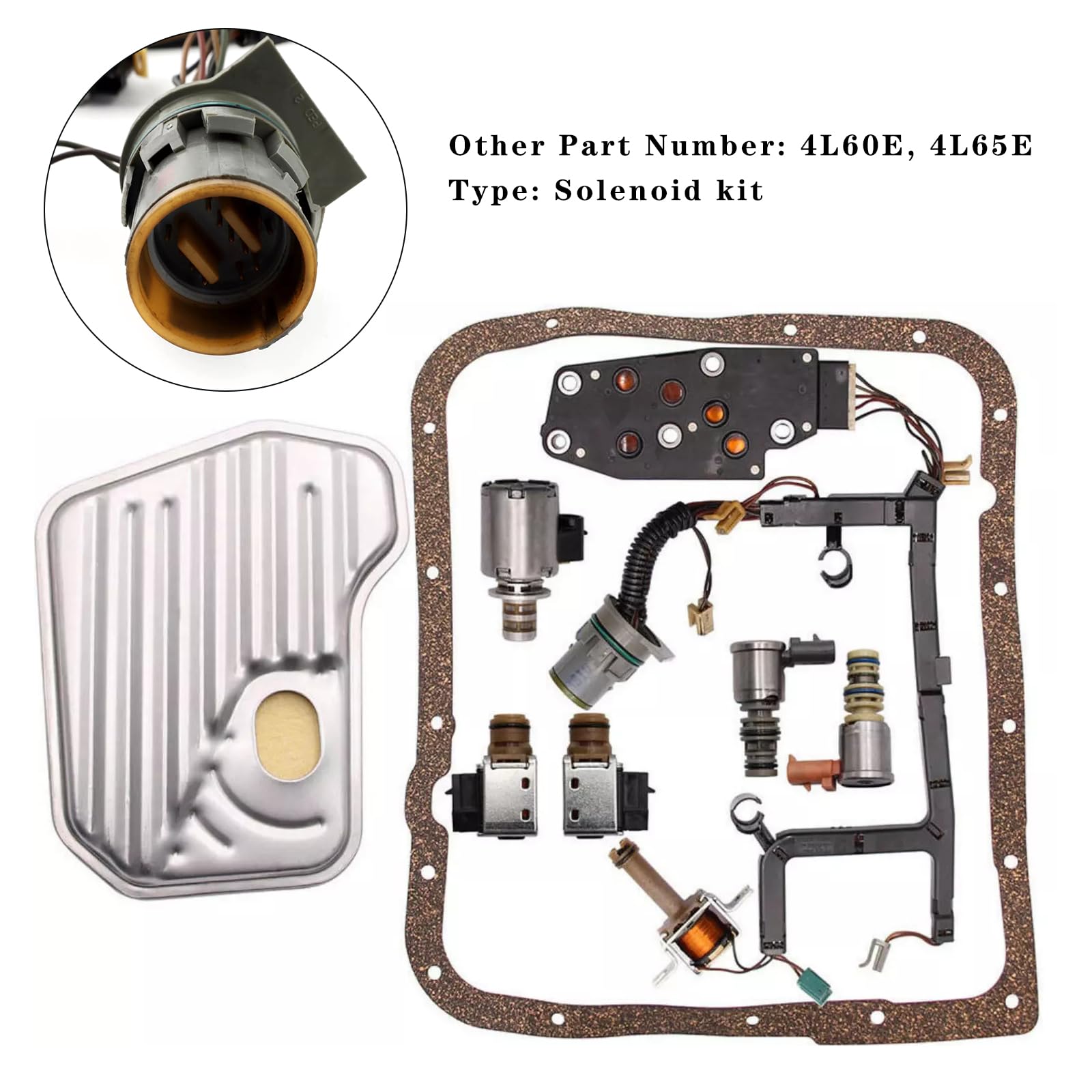Topteng 9PCS 4L60E 4L65E Transmission Solenoid Kit passend für GM EPC Shift TCC 3-2 PWM