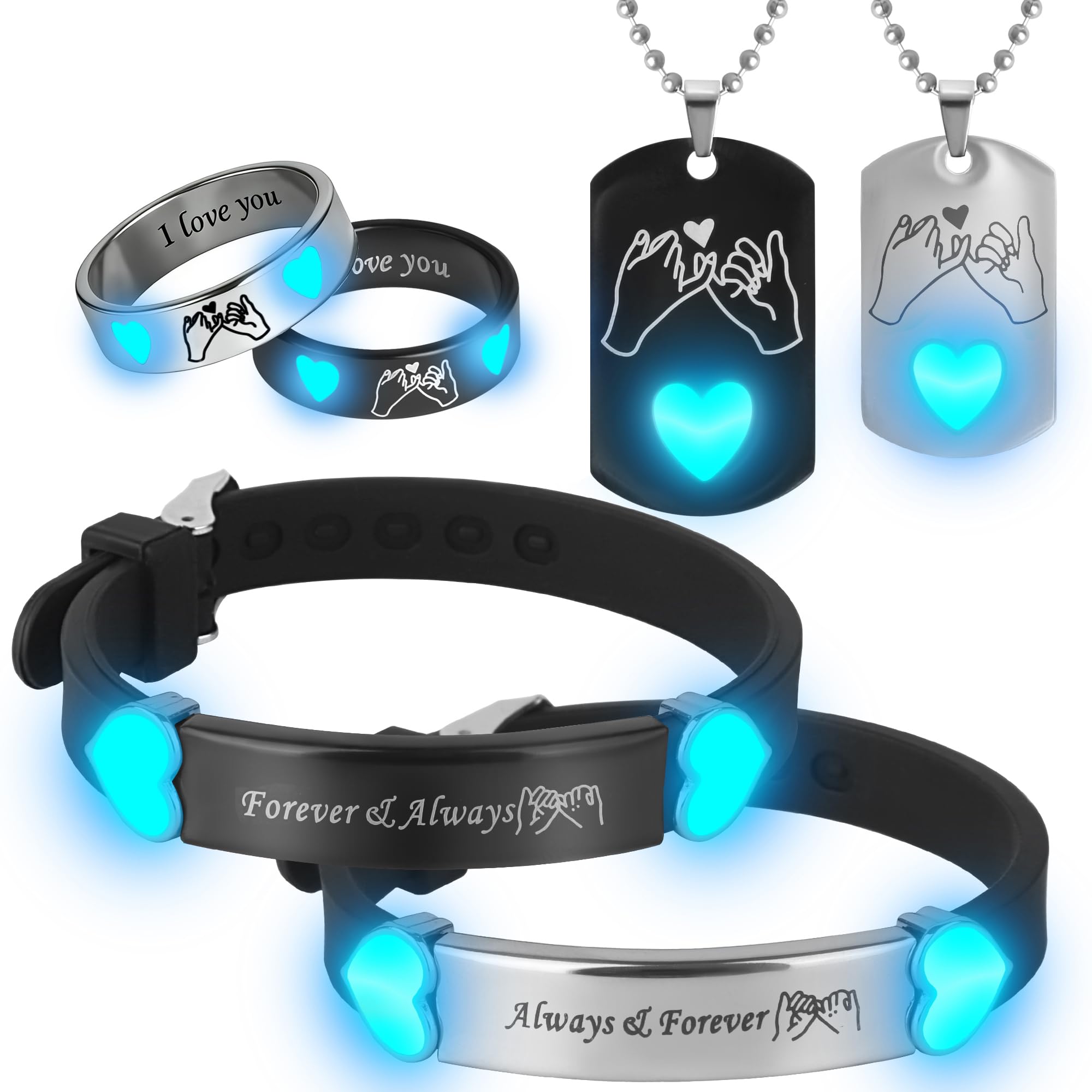 Pulseras para parejas que no se oscurecen para aniversarios inolvidables 8