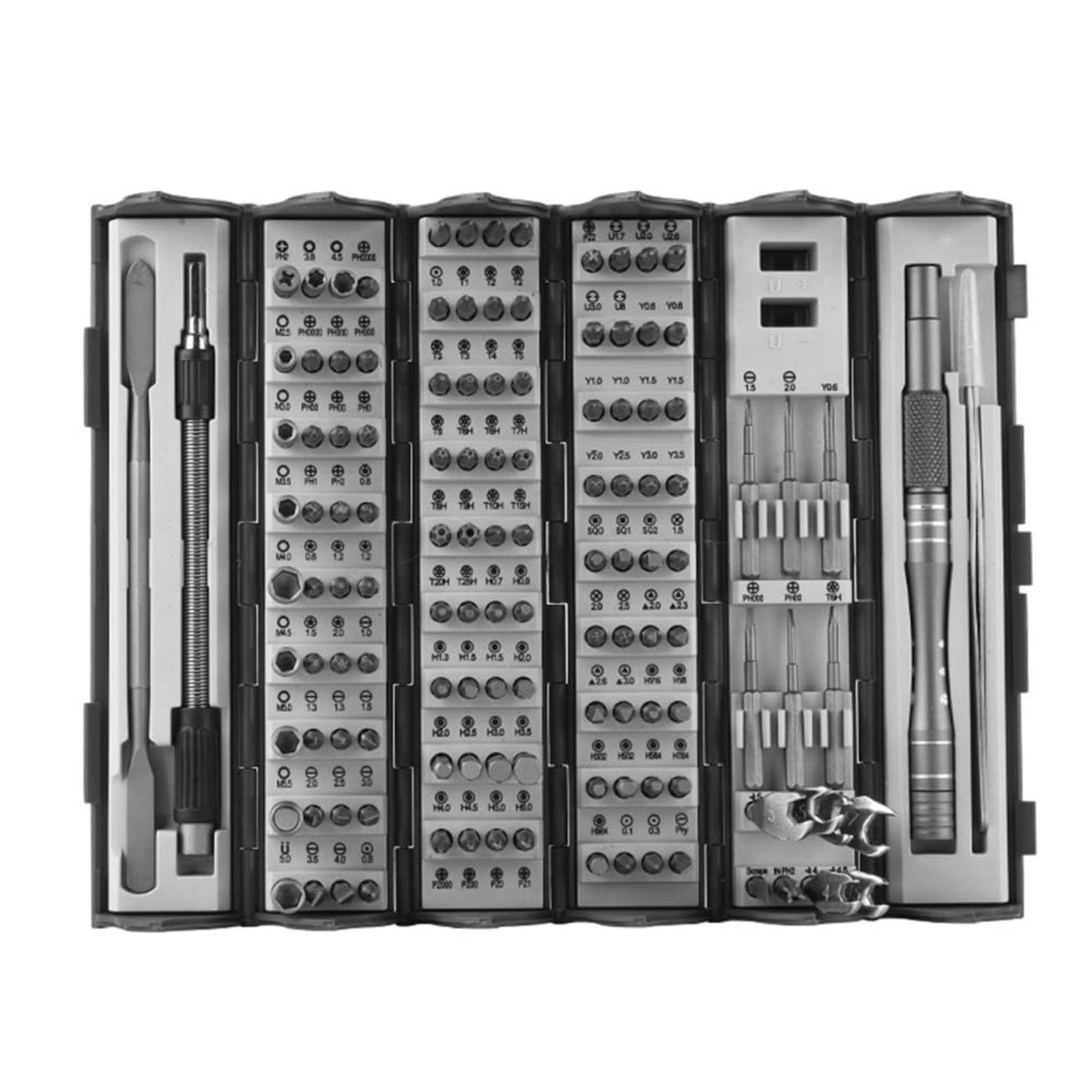 Cacciavite di Precisione Kit Strumenti per Riparazione Elettronica con Inserti Intercambiabili S2 E Prolunga Flessibile con Organizzatore a Rotolo