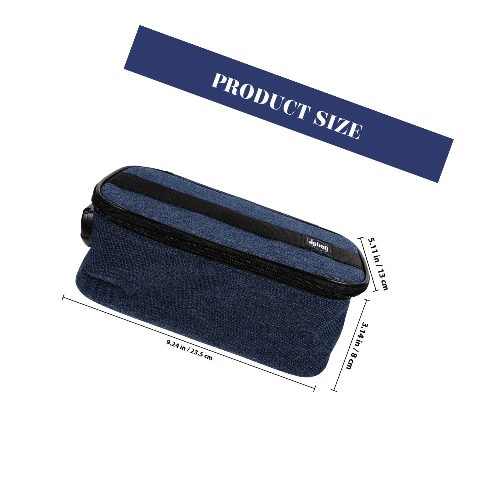 Didiseaon Borsa Porta Trucchi da Viaggio Oxford Blu Scomparti Multipli per Organizzare Effetti Personali e Protezione della Privacy, per Scuola e Viaggi