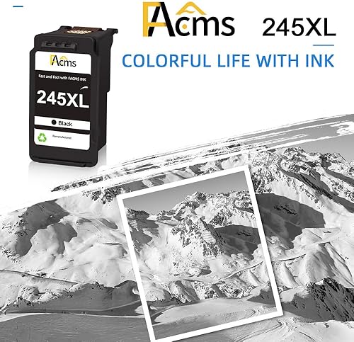Miniatura 6 de FACMS PG-245XL Cartucho de tinta negra de repuesto para Canon PG-245 PG-245XL 245XL Tinta negra para PIXMA MX490 TR4520 TS3322 TR4522 TR4500 TS3122
