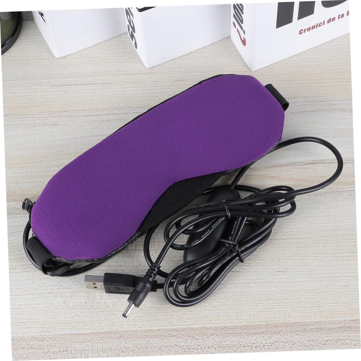 KOMBIUDA Maschera Per Dormire Funzione Usb Blocca Luce Fastidiosa Design Vapore Caldo e Freddo Per Casa e Viaggio Stile