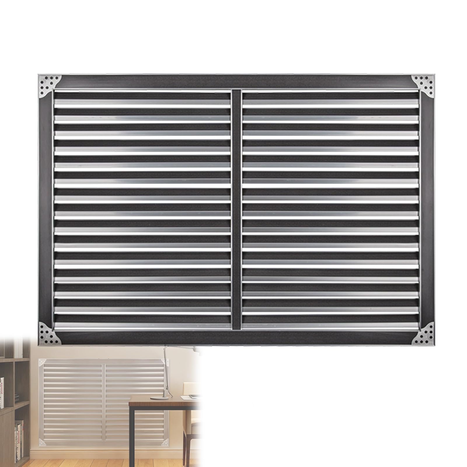 Cache-radiateur maison aluminium étagère chauffante à stores pour meuble bureau