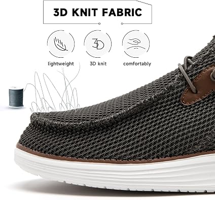 DLWKIPV Men's Loafers Slip On Sneakers Boat Walking Fashion Shoes Classcial Comfortable Stylish Lightweight Casual Shoes for Men Non-Slip