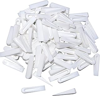 AERZETIX - C54964 - Lot de 100 cales/coins/talons pour nivellement de carrelage et faïence 26 mm - salle de bain/cuisine/salon/terrace/WC - en plastique