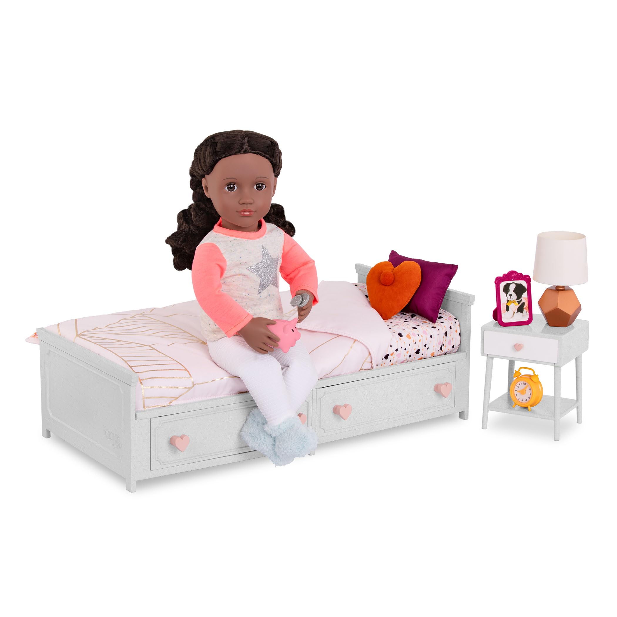 Our Generation - Lueur d'espoir - Accessoires pour poupées de 46 cm - Ensemble de literie - Meubles pour Maison de poupée - Jouer à Faire Semblant - 3 Ans et +