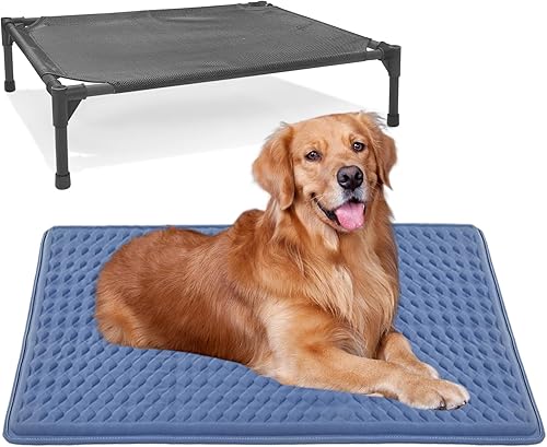 Vista 20 de Almohadilla térmica para gatos – Cama térmica impermeable para gatos de 18 x 18 pulgadas con interruptor de termostato inteligente y cubierta de Azul