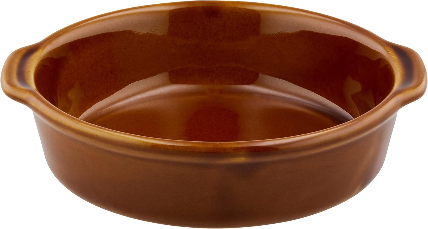 Banko Ware 17220 Oven Safe Gratin Dish, Cocotte, Round, Amé, Diameter Approx. 6.3 inches (16 cm), Tableware, Ceramic, Microwave Safe, Made in Japan