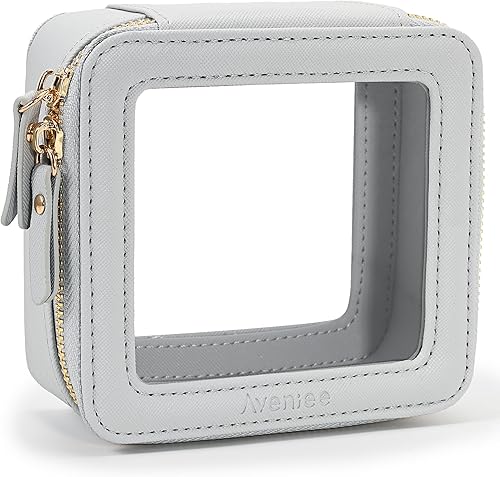Miniatura 24 de Aveniee Bolsa organizadora de maquillaje transparente, bolsa de aseo de viaje, estuche cosmético para mujeres, bolsa portátil de maquillaje