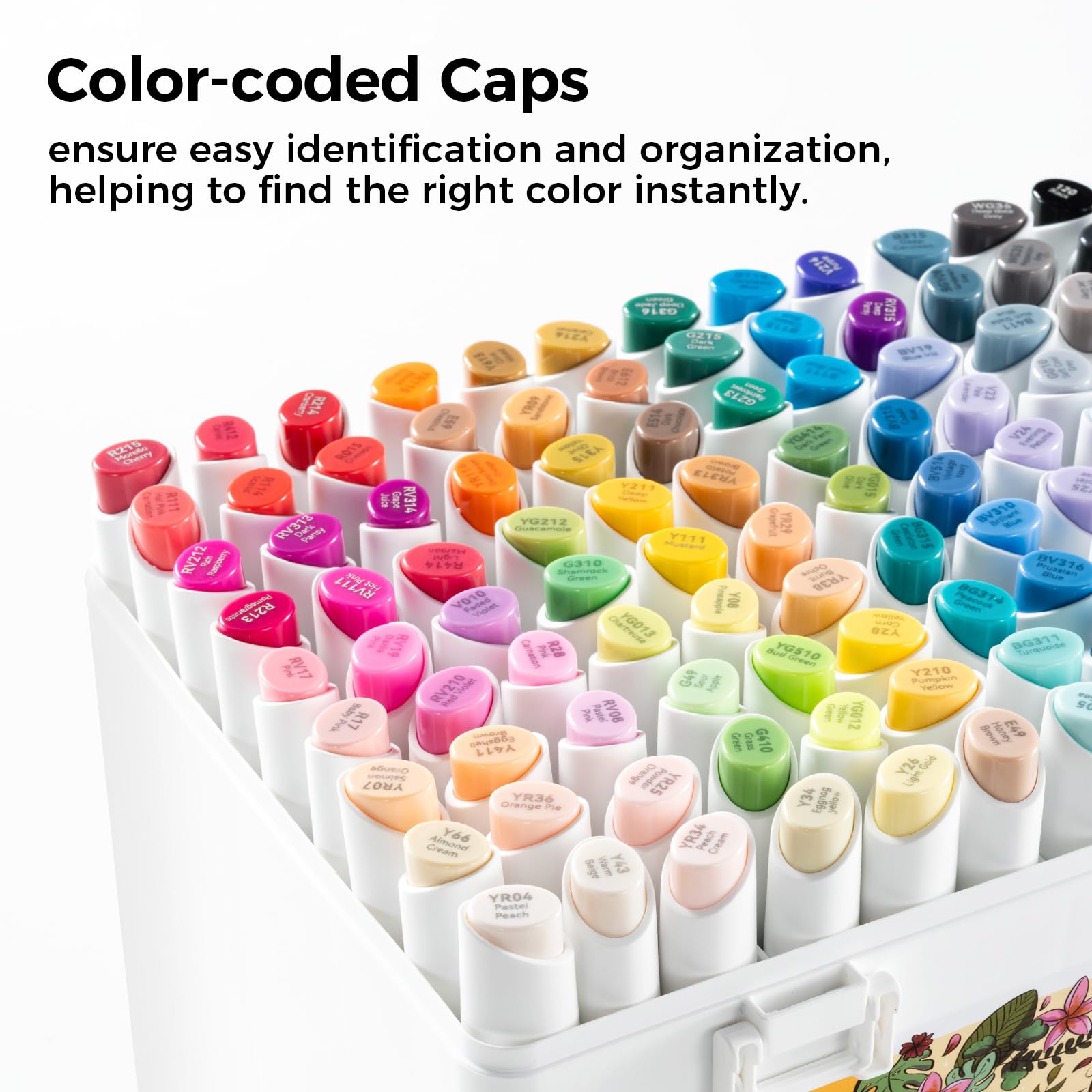 Ohuhu markers, 108+1 colori pennarelli ad alcool a doppia punta fine e sottile, inchiostro sfumabile e ricaricabile per artisti che colorano e disegnano personaggi dei cartoni animati e degli anime