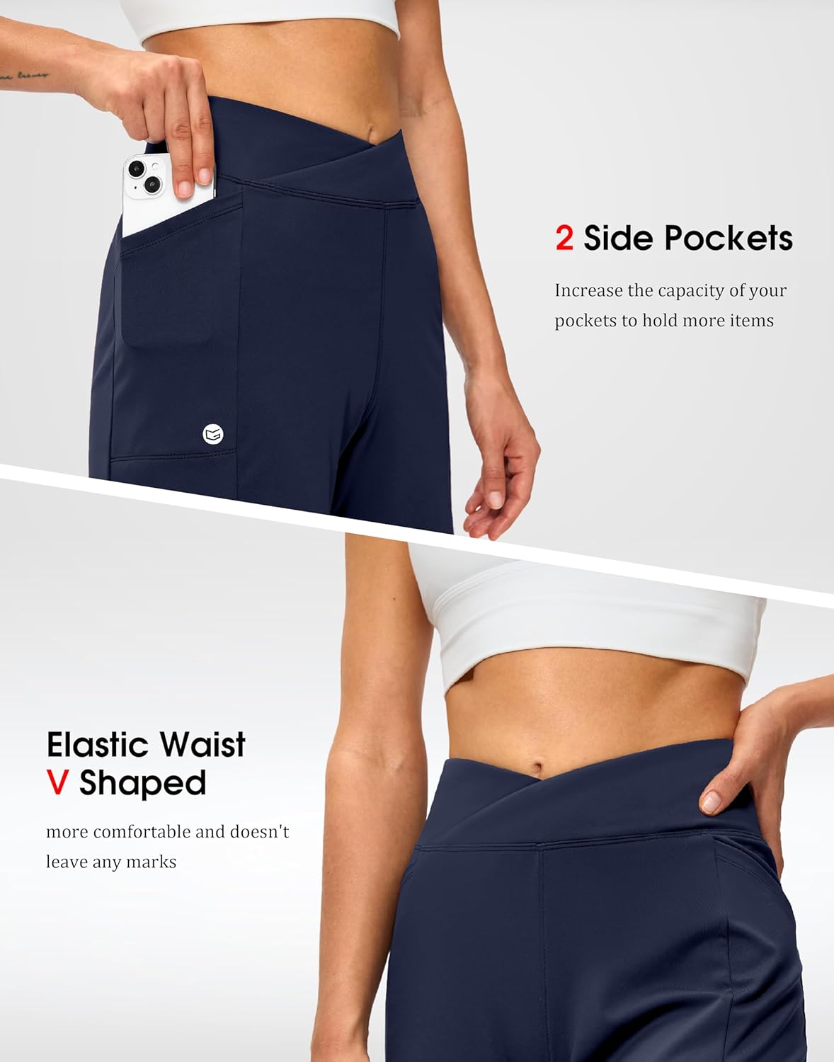 G Gradual Women's Athletic Shorts 6" High Waisted Stretchy Bermuda Shorts for Women Quick Dry Summer Casual Shorts - Image 4