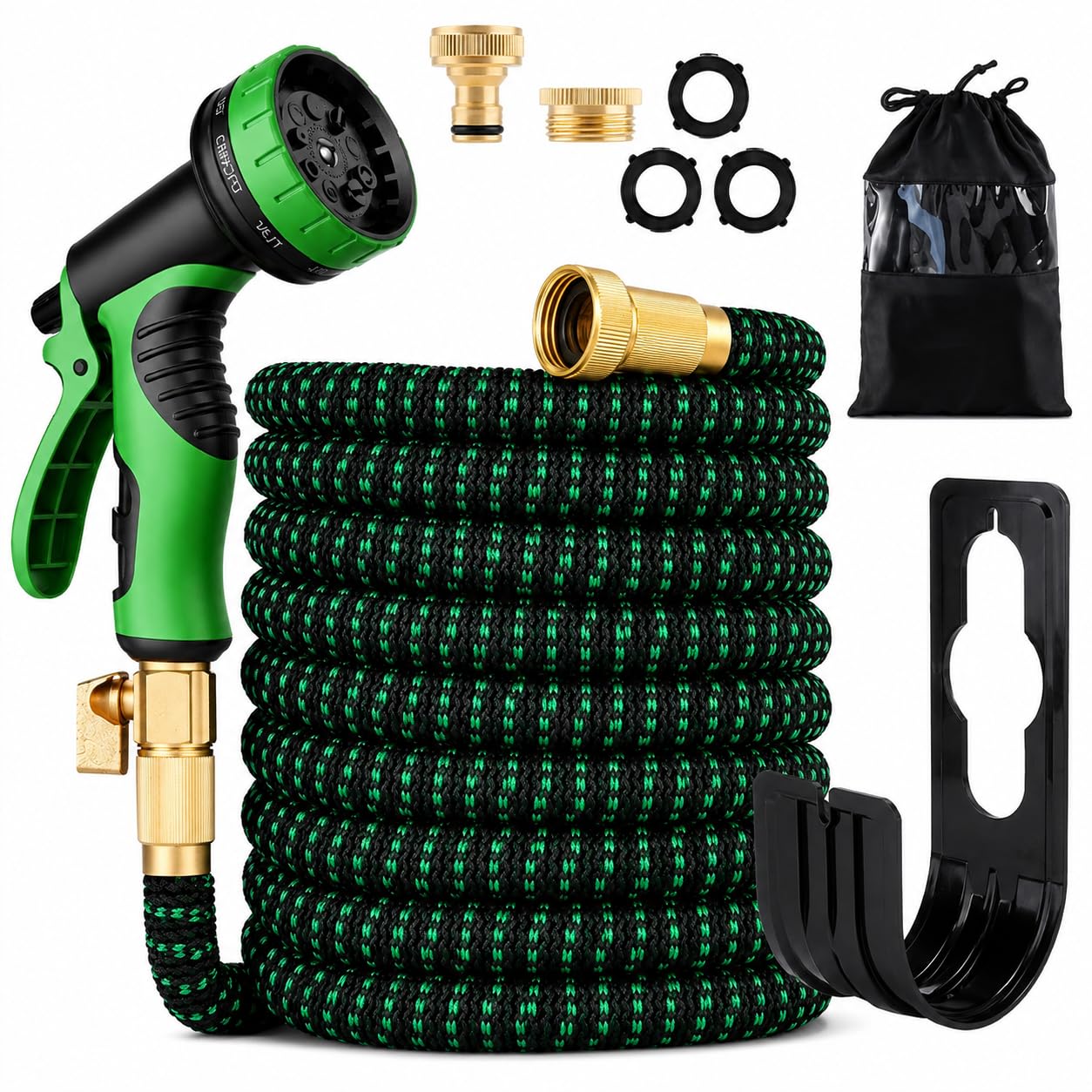 Garden Hose Expandable Heavy Duty 50ft -15m Flexible 10 Function Water Spray Gun Gardening Irrigation and Cleaning (50FT/15M)