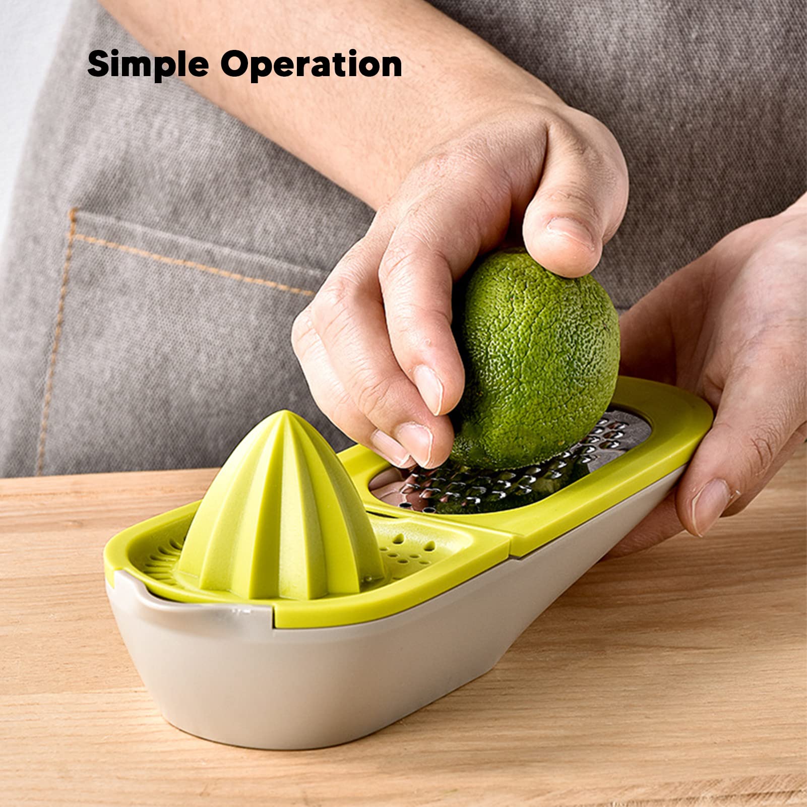 Nstezrne Lemon Squeezer - 3-in-1 Manual Citrus Juicer With Measuring Cup (20 Oz/600ml), Hand Press For Oranges, Lemons, Limes - View #2