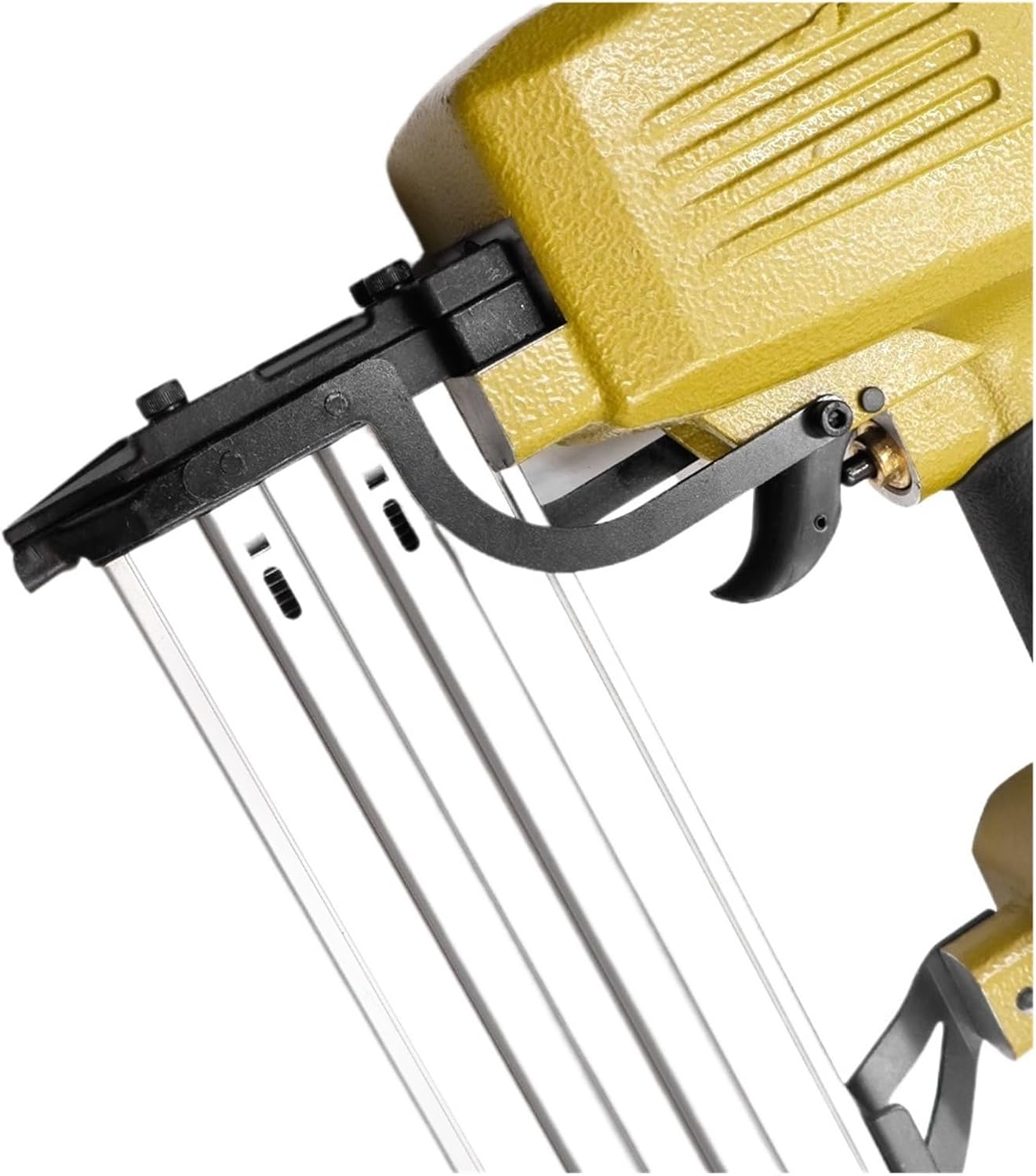 Pneumatic Stapler ，Powered Upholstery Stapler ST64 Pneumatic Nail Gun Home Air Stapler Pneumatic Steel Nail Gun Concrete Nail Gun Nail Length 18-64mm