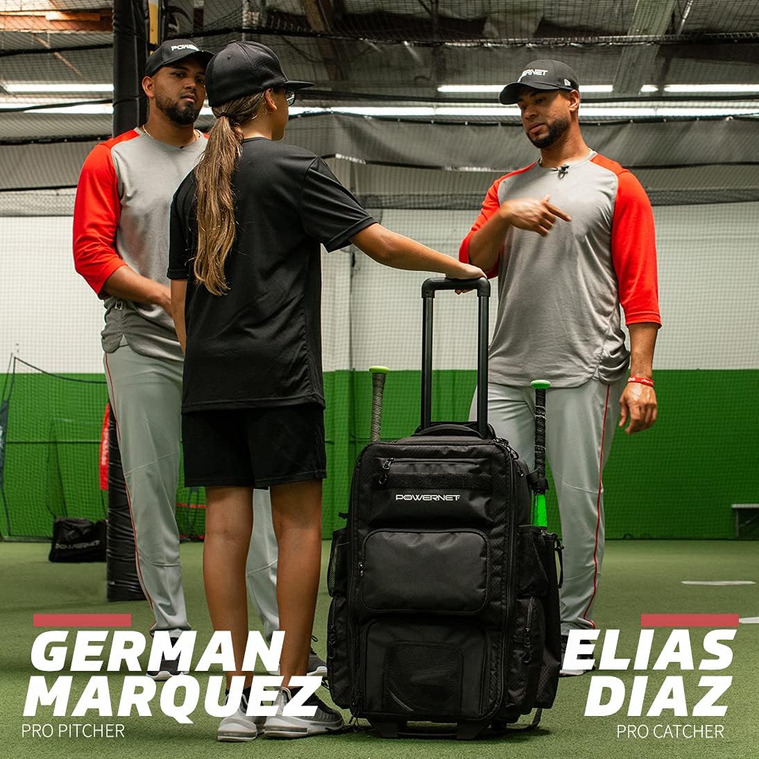 Odyssey Bolsa de equipo de béisbol y sóftbol con ruedas