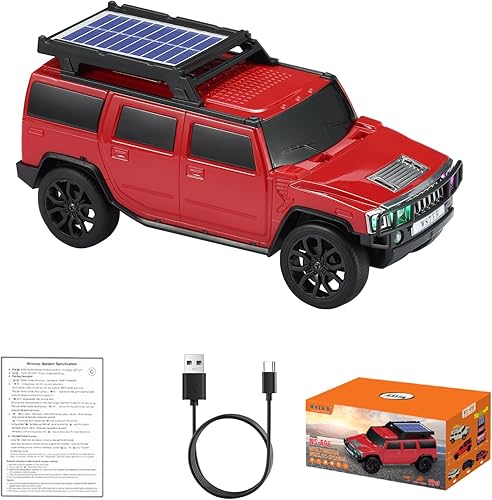 Miniatura 23 de Colección de Altavoces Réplica de Modelo de Coche Bluetooth – Altavoces Inalámbricos Portátiles con Sonido HD, Luces LED de Fiesta, Radio FM,