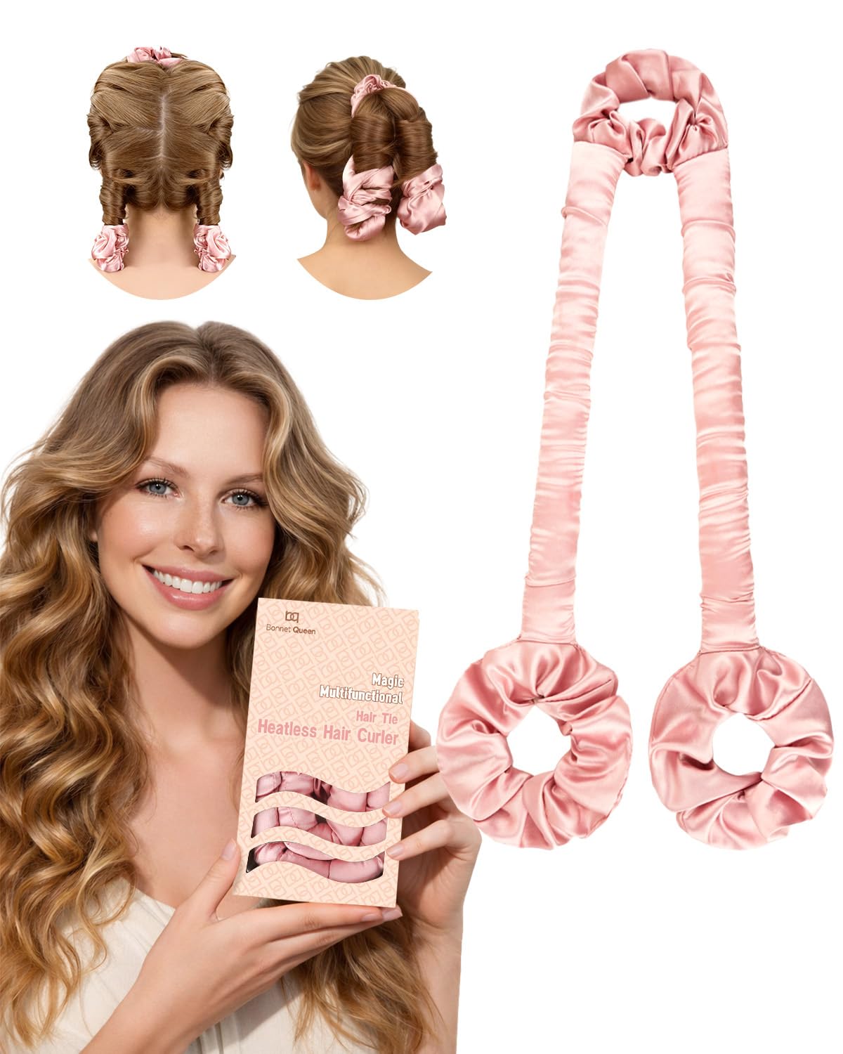 BONNET QUEEN Heatless Hair Curler for Overnight Curls