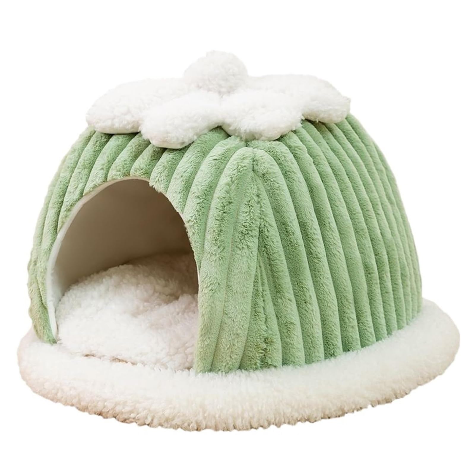 Cama para gatos con forma de calabaza que soluciona el frío en invierno