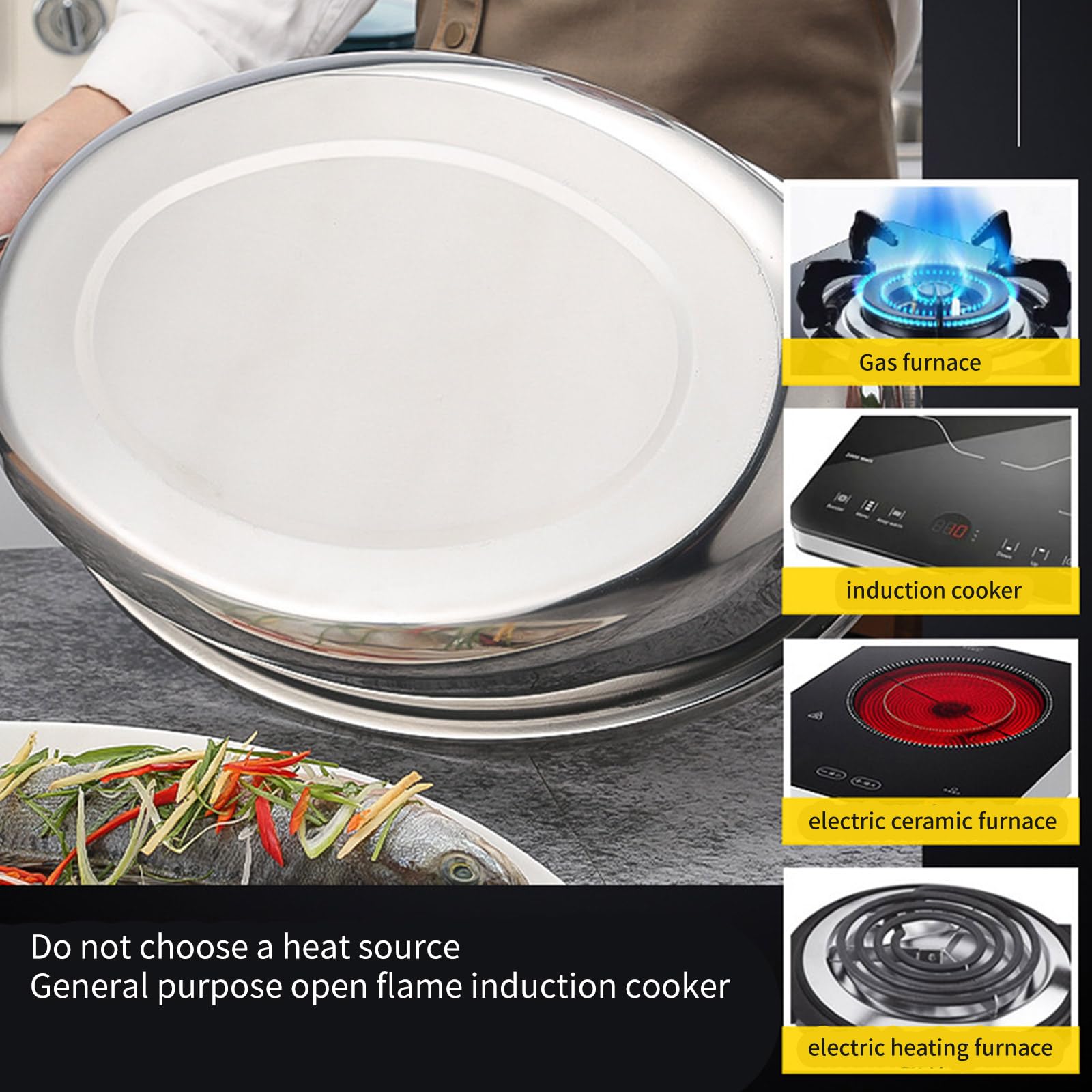 Acero Inoxidable con para Verduras Pescado Huevos Huevos Multipropósito Doble Manija Asado Cocina Utensilios Cocina Cocina