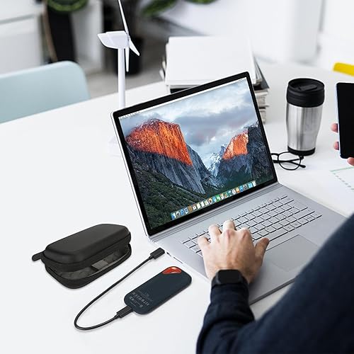 Miniatura 7 de Estuche rígido para Sandisk Extreme ProSandisk Extreme SSD externo portátil 128 GB 500 GB 1 TB 2 TB bolsa protectora de viaje (gris)
