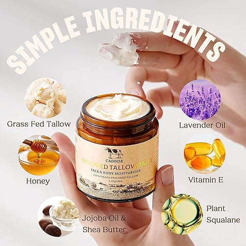 Vista 15 de Sarga de ternera batida para la piel – Crema hidratante hecha a mano 100% alimentada con pasto para cara y cuerpo, natural con miel, manteca