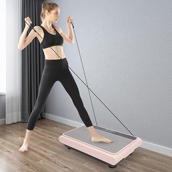 Vibration Plate Fitness Platform Exercise Machine for Lymphatic Drainage Shaking Full Body Shaker Workout Vibrate Stand Shake Board Sport Gym Weight Loss Exercise Equipment for Home Fitness