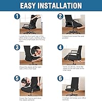 Vista 6 de H.VERSAILTEX Fundas para silla de oficina en casa, fundas elásticas para silla de escritorio de computadora, respaldo medio y alto, universal, funda