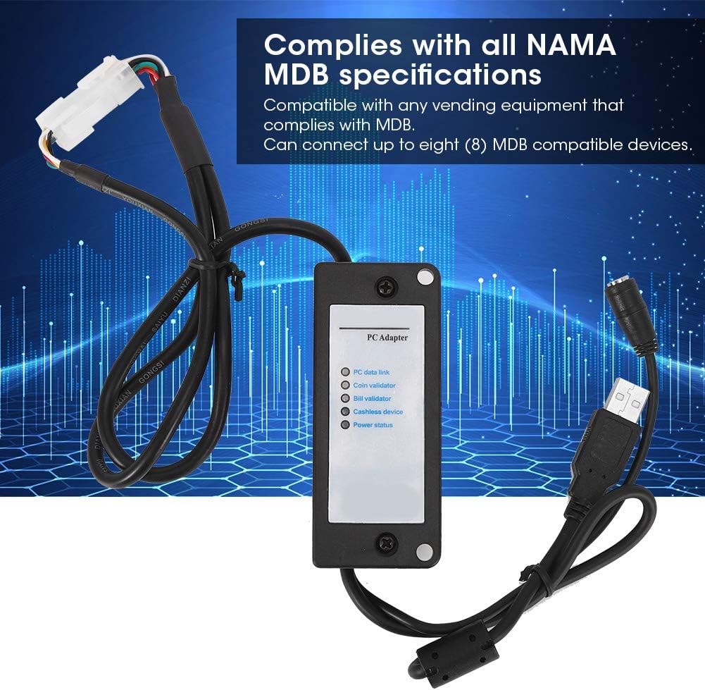 Pongnas MDB PC USB Converter, RS232 Serial Protocol Adapter for Vending Machine, with MDB Bill Acceptor Changer Support