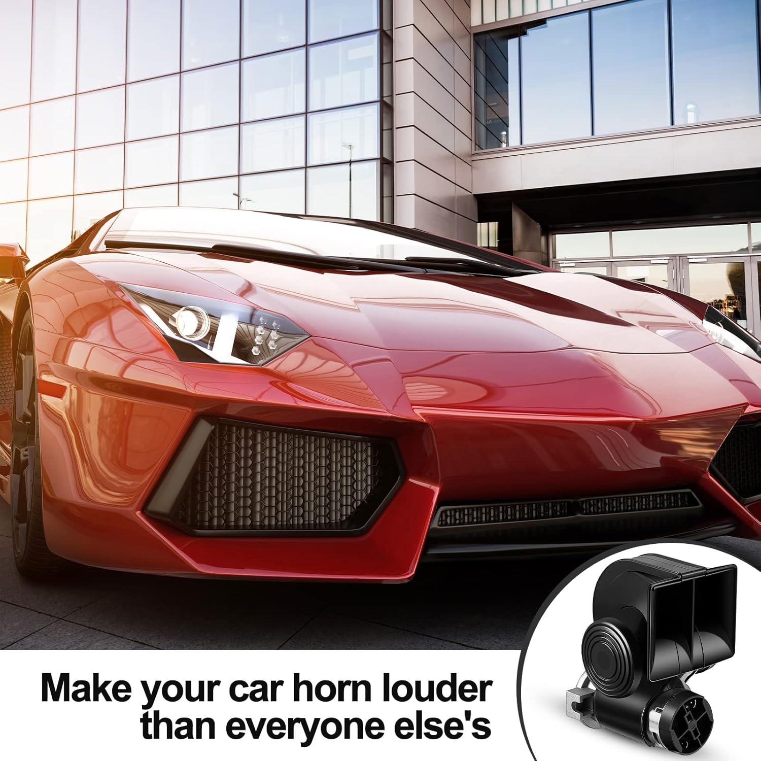 2 Pack Train Horn for Car 12V 150db Loud Truck Horn Car Horn Electric Snail Air Horn Kit with Relay Harness for Vehicles Motorcycle Boat Ship(Black) : Automotive