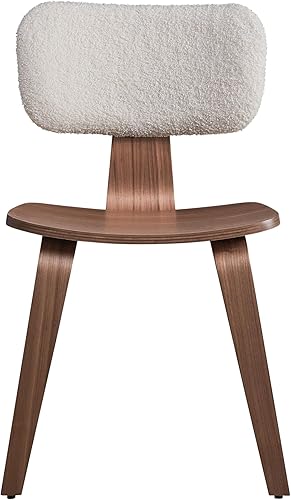 Miniatura 4 de Juego de 2 sillas de comedor para mesa de habitación y sillas de asiento de cocina, respaldo curvado moderno, diseño ergonómico, muebles de madera