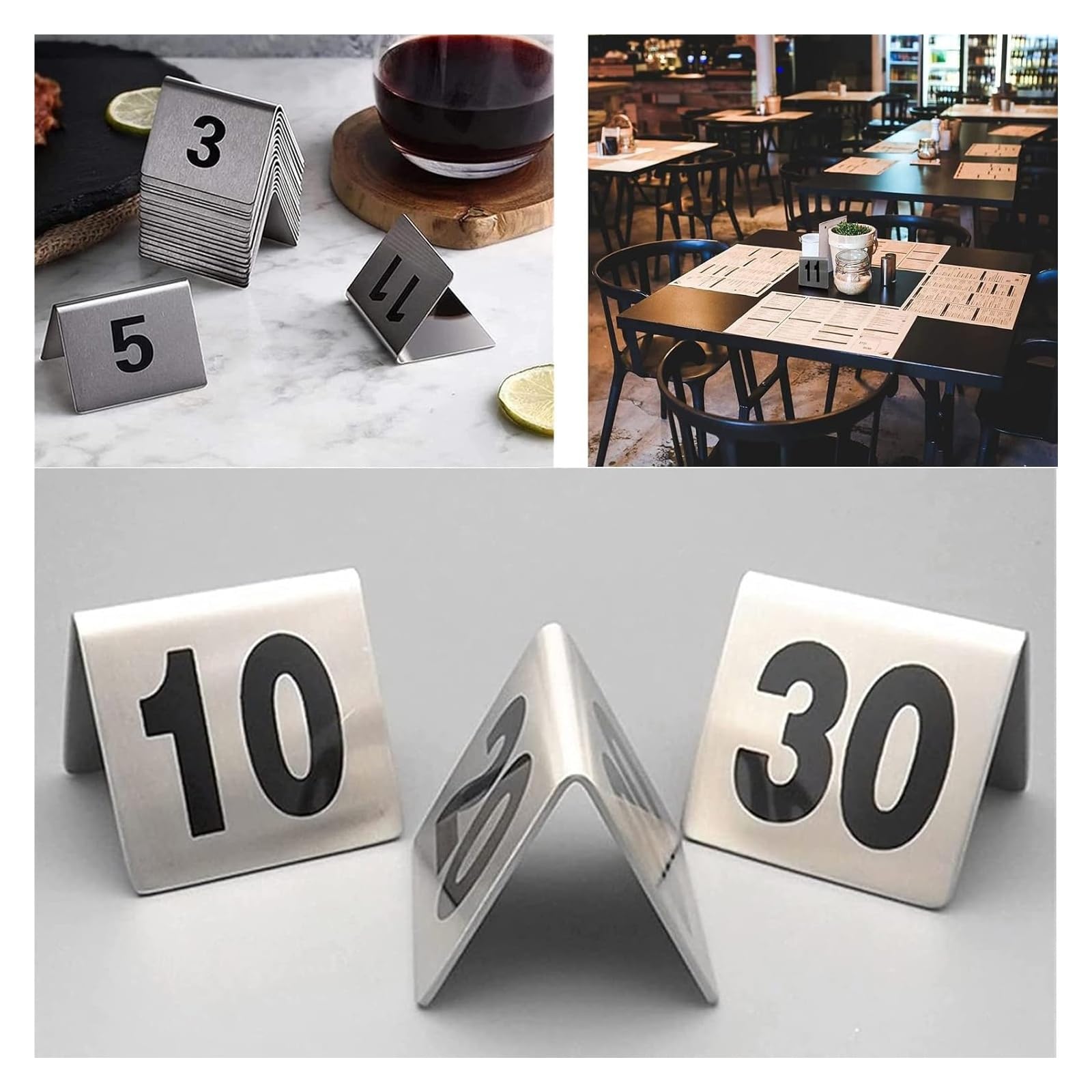 Segnaposto bifacciali da tavolo 1-50 1-100, porta segnaposto, facili da leggere, resistenti, durevoli, for cucina, sala da pranzo, banchetti nuziali, cartelli da tavolo for ristoranti(1 to 100)