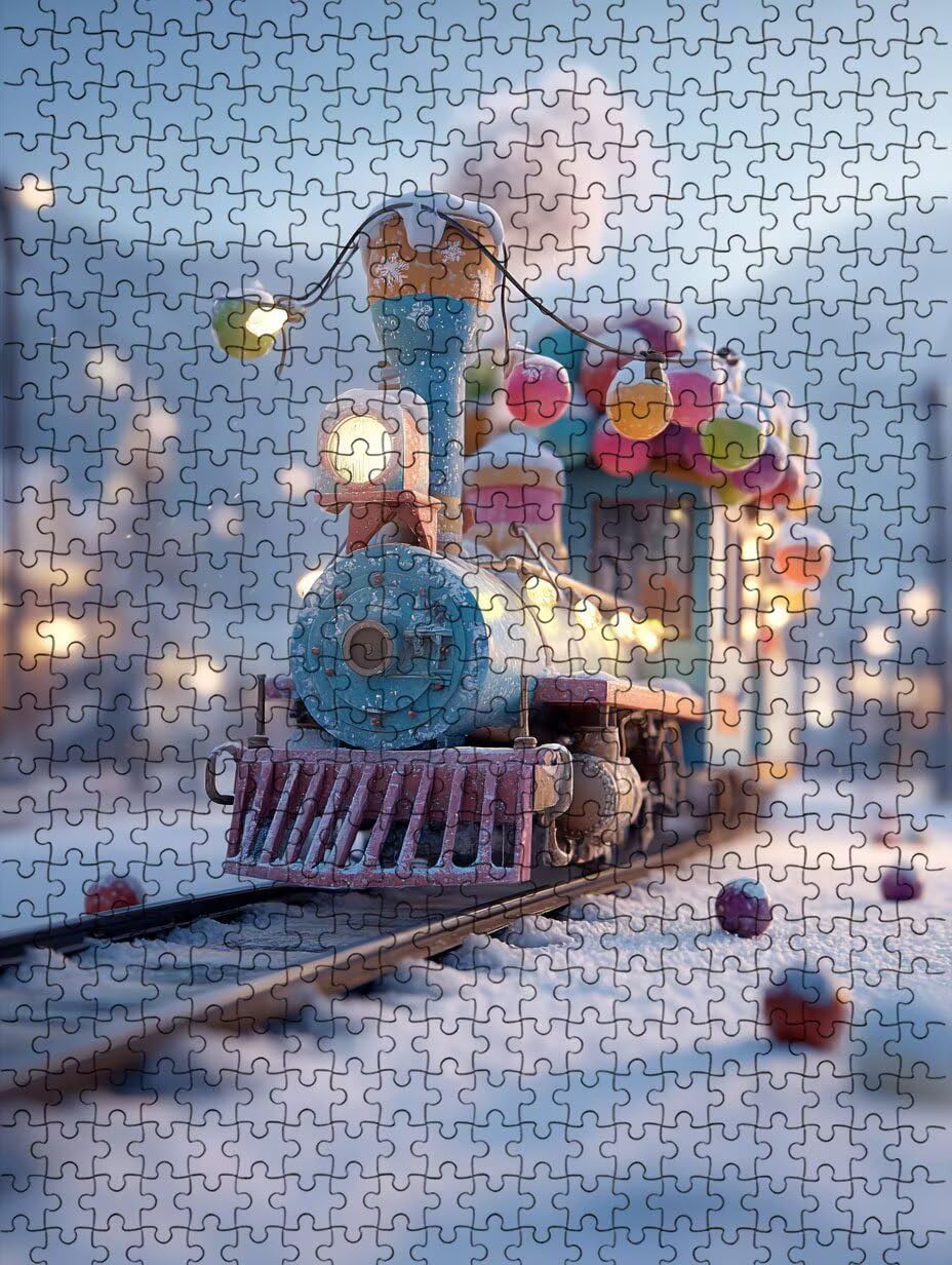 Balon Pociąg, Klasyczna Puzzle 4000 Sztuk Dla Dorosłych BLQSBGA7-392 | Wyzwanie Zagadki, Gry Logiczne Cała Rodzina, Stres, Wystrój Domu Miłośnicy Puzzle