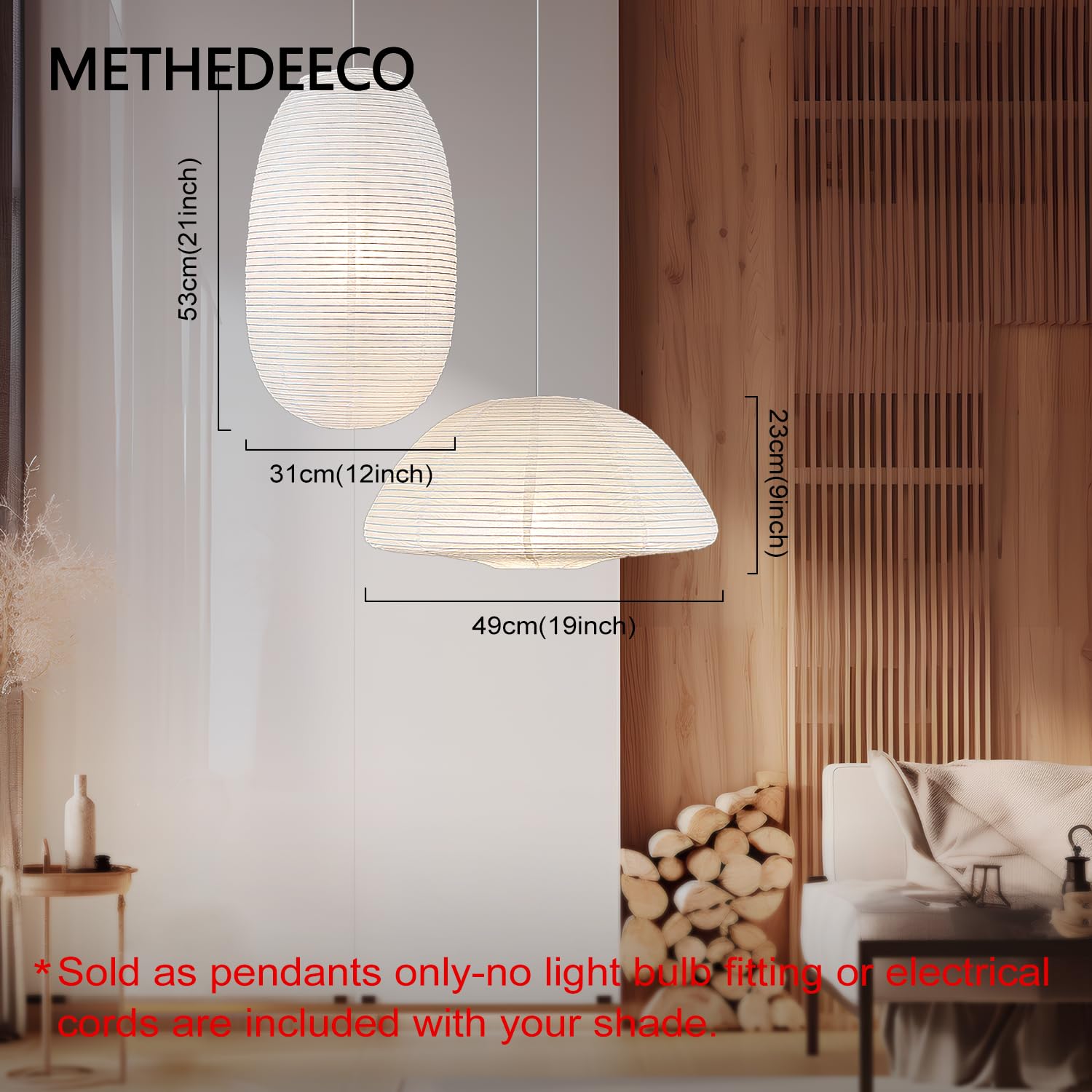 METHEDEECO, White, 45cm + 50cm - Image 3