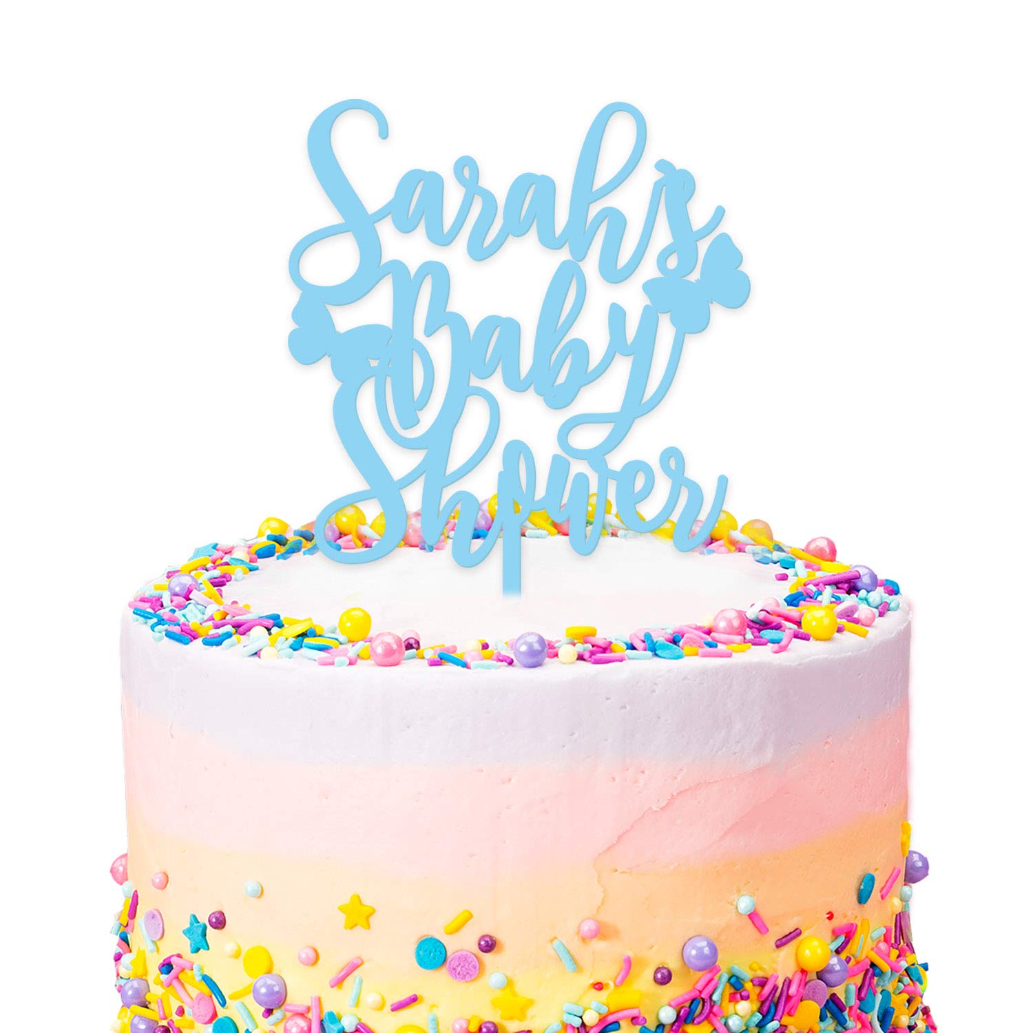 New Baby Shower Personalised Cup Cake Toppers Personalise with ANY