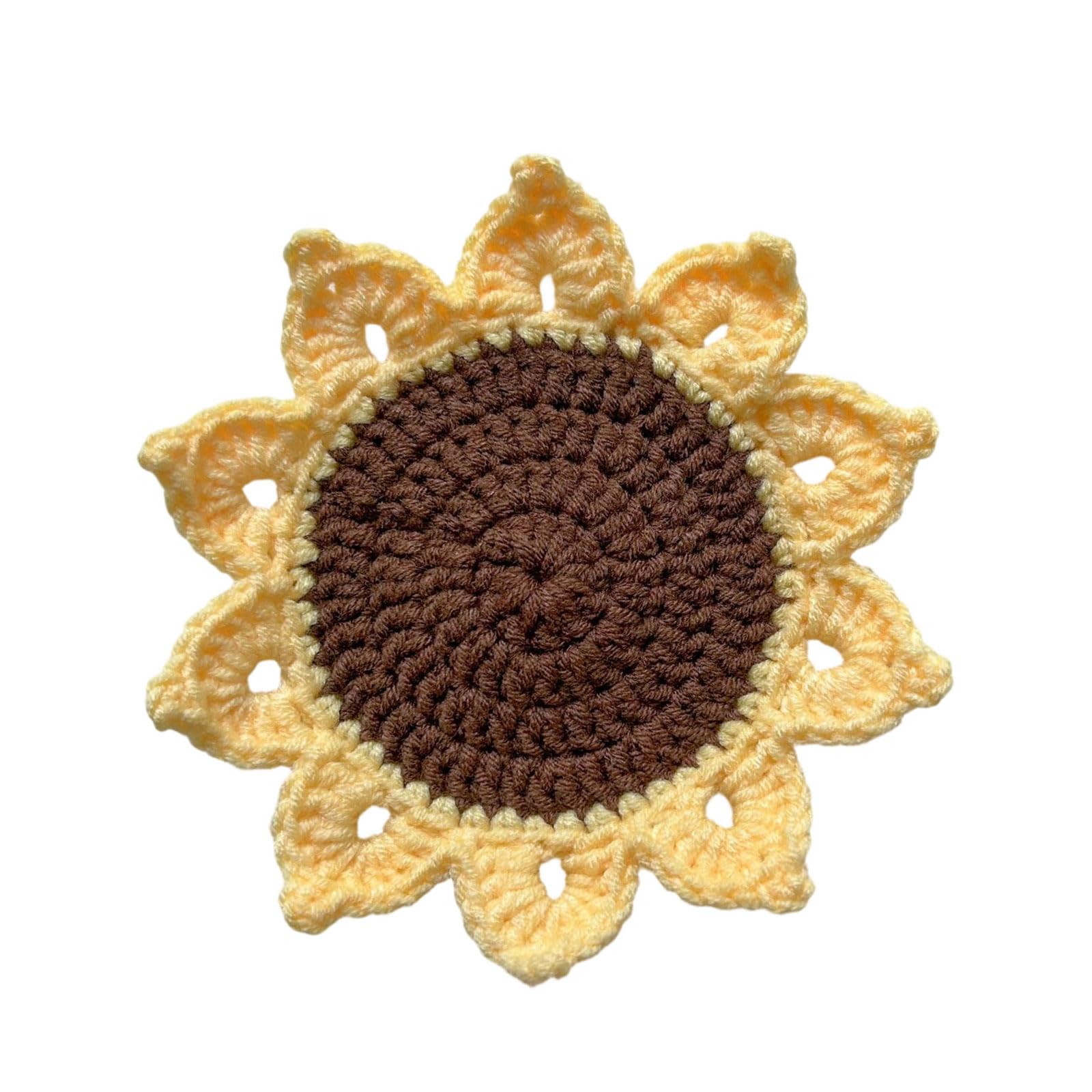 ZEPFJHE Handwoven Yarn Coasters Multipurpose for Hot Drinks and Table Protections Versatile Coasters for Hot Beverages