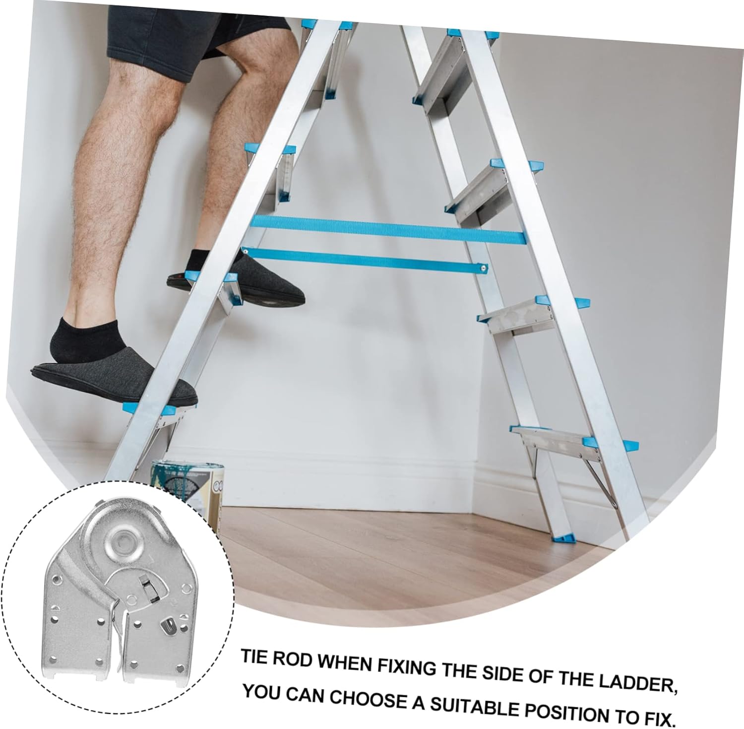 2pcs Locking Folding Hinge for Step Ladders Brackets Self-Closing Design Installation for Projects for Home Use and Construction