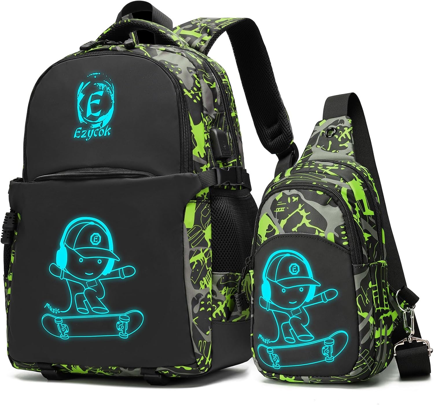 School Backpack for Boys, Cool Luminous Boys Backpack for Kids Children Teens Elementary Middle School Bags Lightweight Laptop Backpack College Bookbag - Image 9