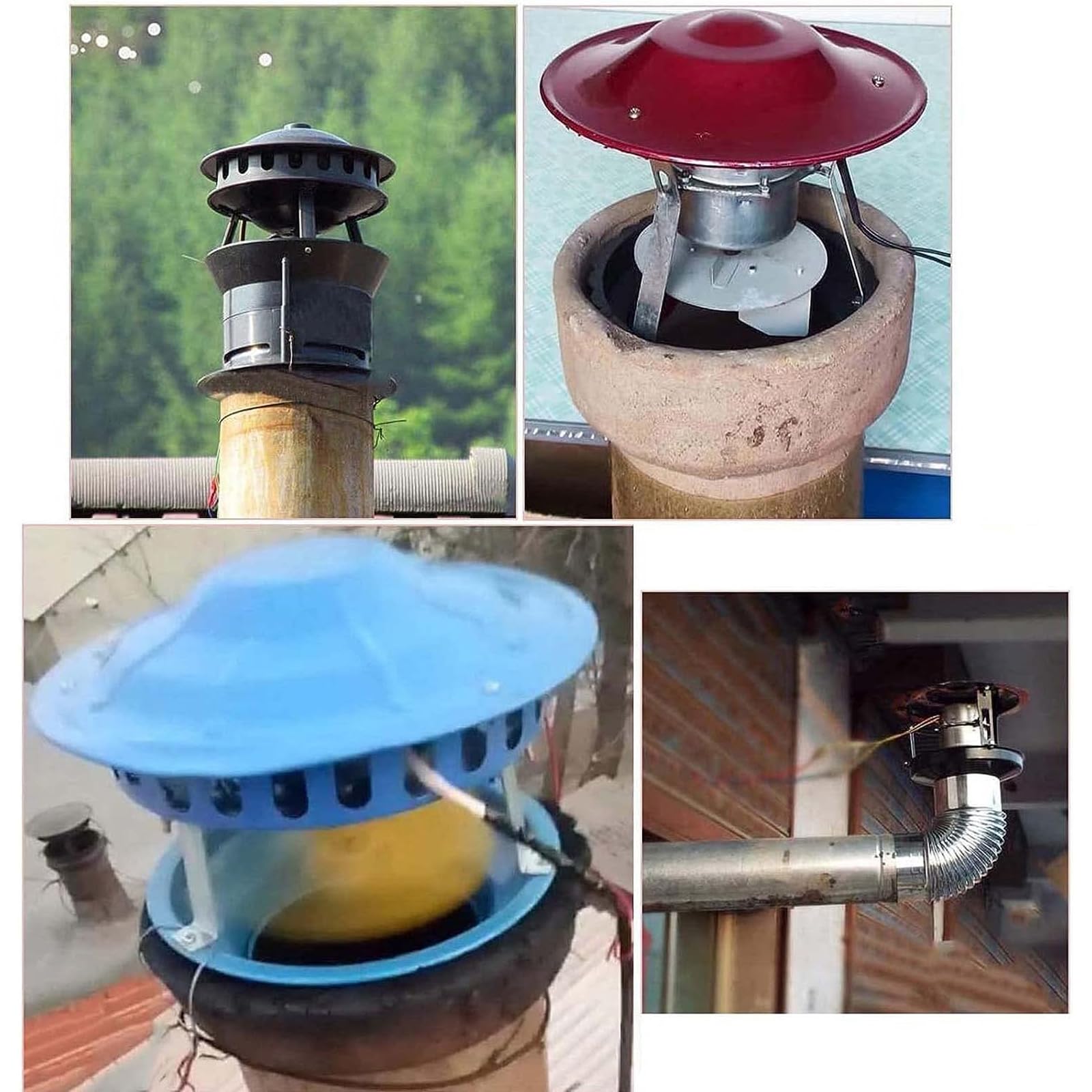 Wentylator kominowy 120W Komin domowy urządzenie do palenia Piec wyciągowy Wentylator wyciągowy dymu i przeciwdymowy Wentylator kominkowy Dmuchawa