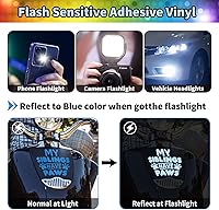 Vista 5 de AHIJOY Vinilo adhesivo permanente reflectante azul de 12 pulgadas x 5 pies, vinilo adhesivo para autos, bicicletas, calcomanías, pegatinas, señales