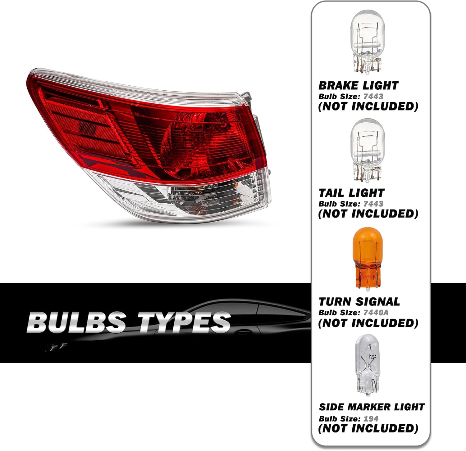 SOCKIR Tail Light Assembly fit for 2013-2016 Nissan Pathfinder Halogen Rear Brake Taillight Taillamp Replacement Left/Driver Side (LH)