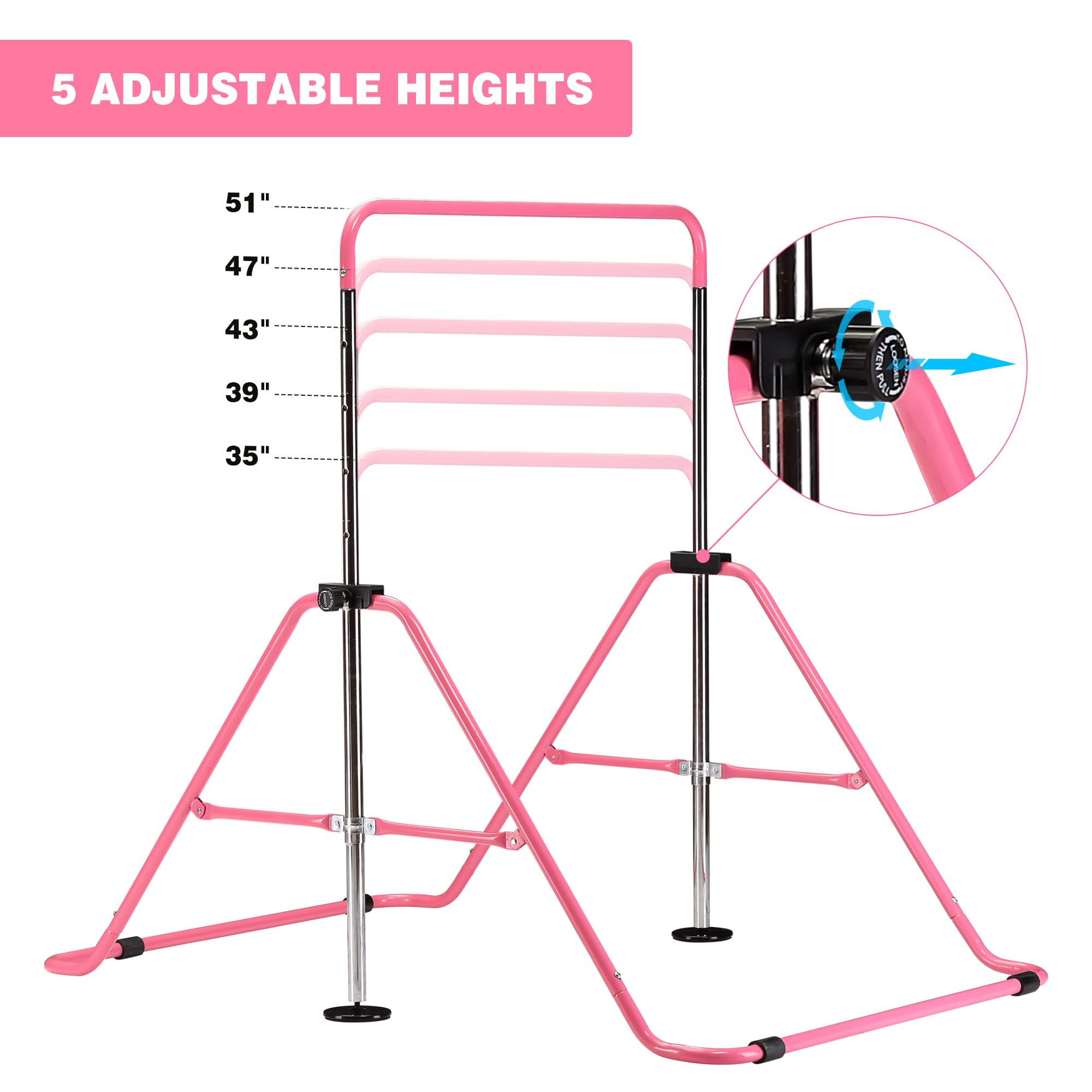 Gymnastics Bar Height Adjustable Horizontal Kip Bar