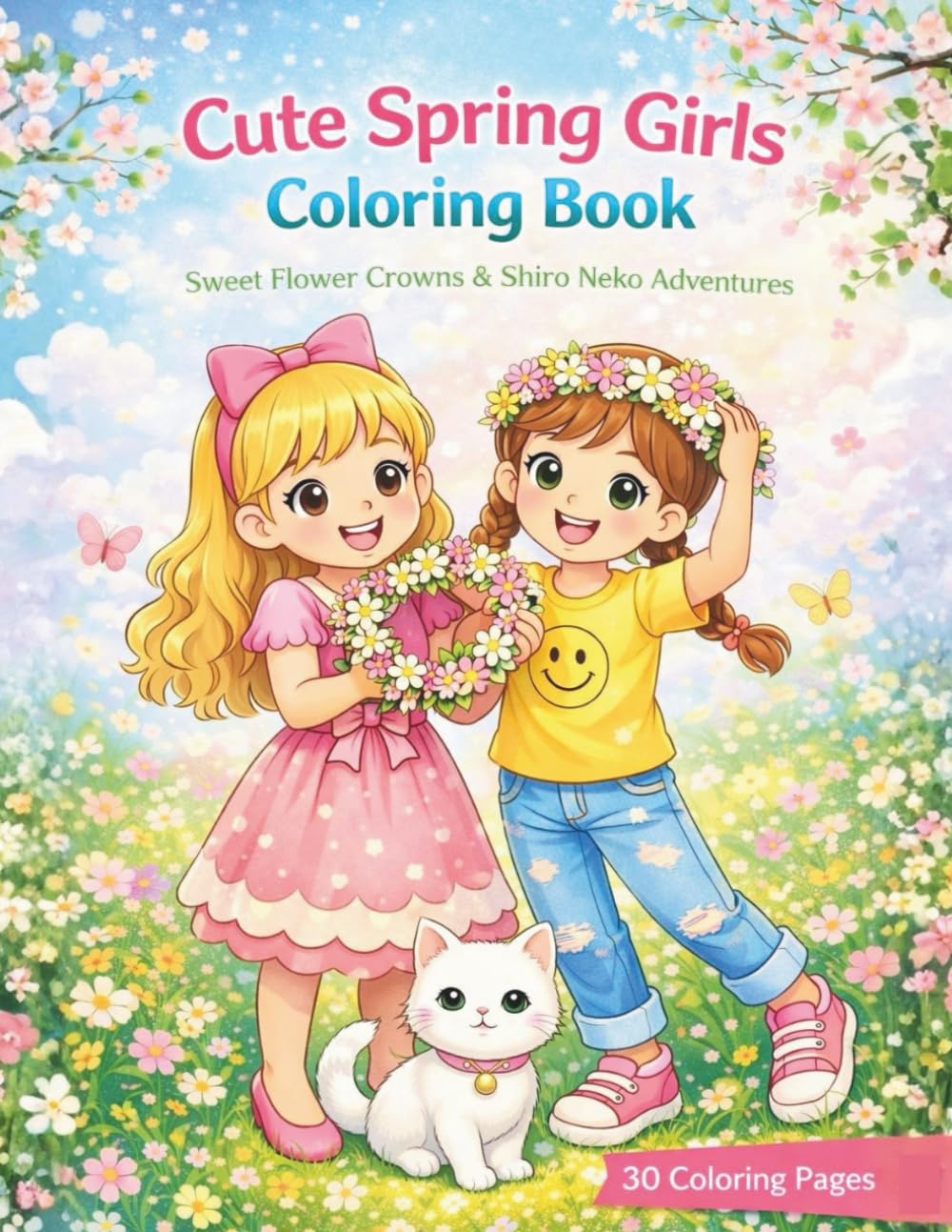 Cute Spring Coloring Book for Kids: A Magical Spring Adventure for Little Artists | Sweet and Easy Coloring Pages for Ages 3-8