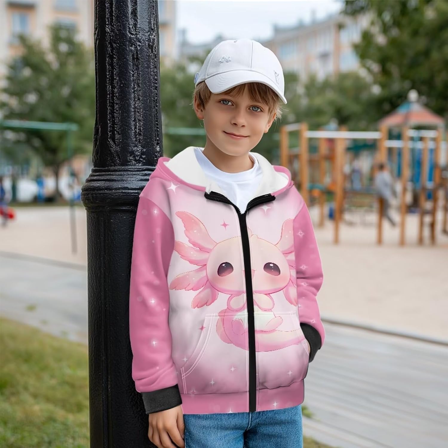 Girl Hoodies Cartoon Lightweight Hooded Pullover Sweatshirt for Kids Boys Girls Activewear Students Classic