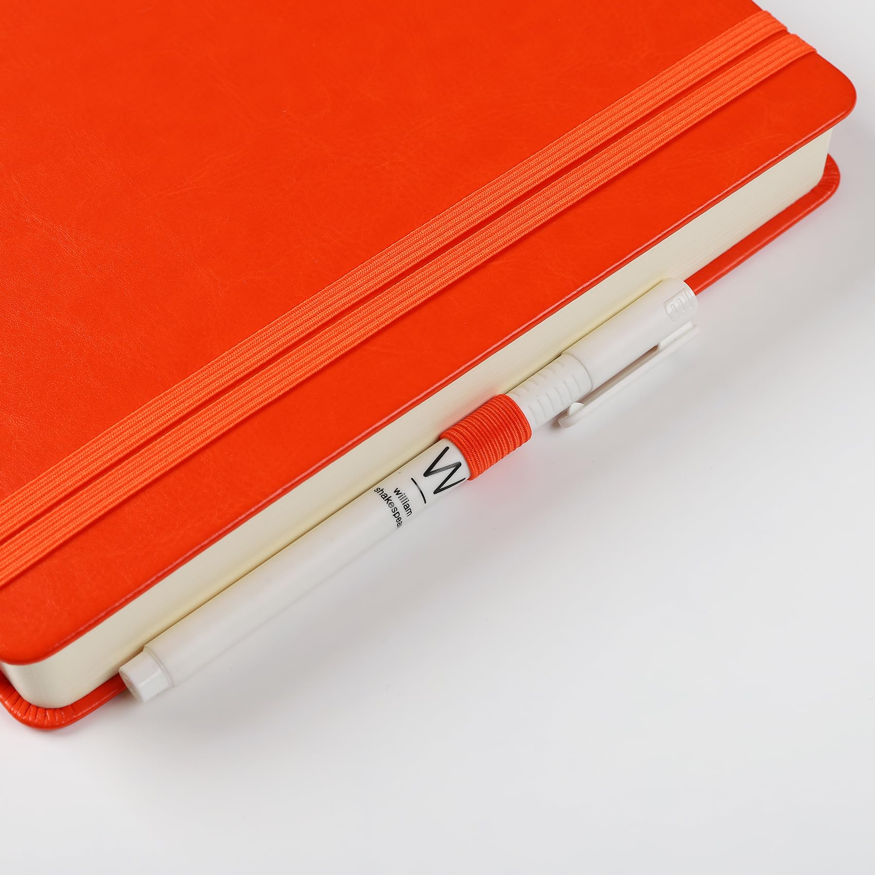 pftvalue Tagebuch, Notizbuch für Damen/Herren, Tagebücher zum Schreiben, A5, 180 Blatt, 360 Seiten, College-Notizbuch, 100 g/m², liniertes Papier, Leder, Hardcover, 15 x 21 cm, Orange
