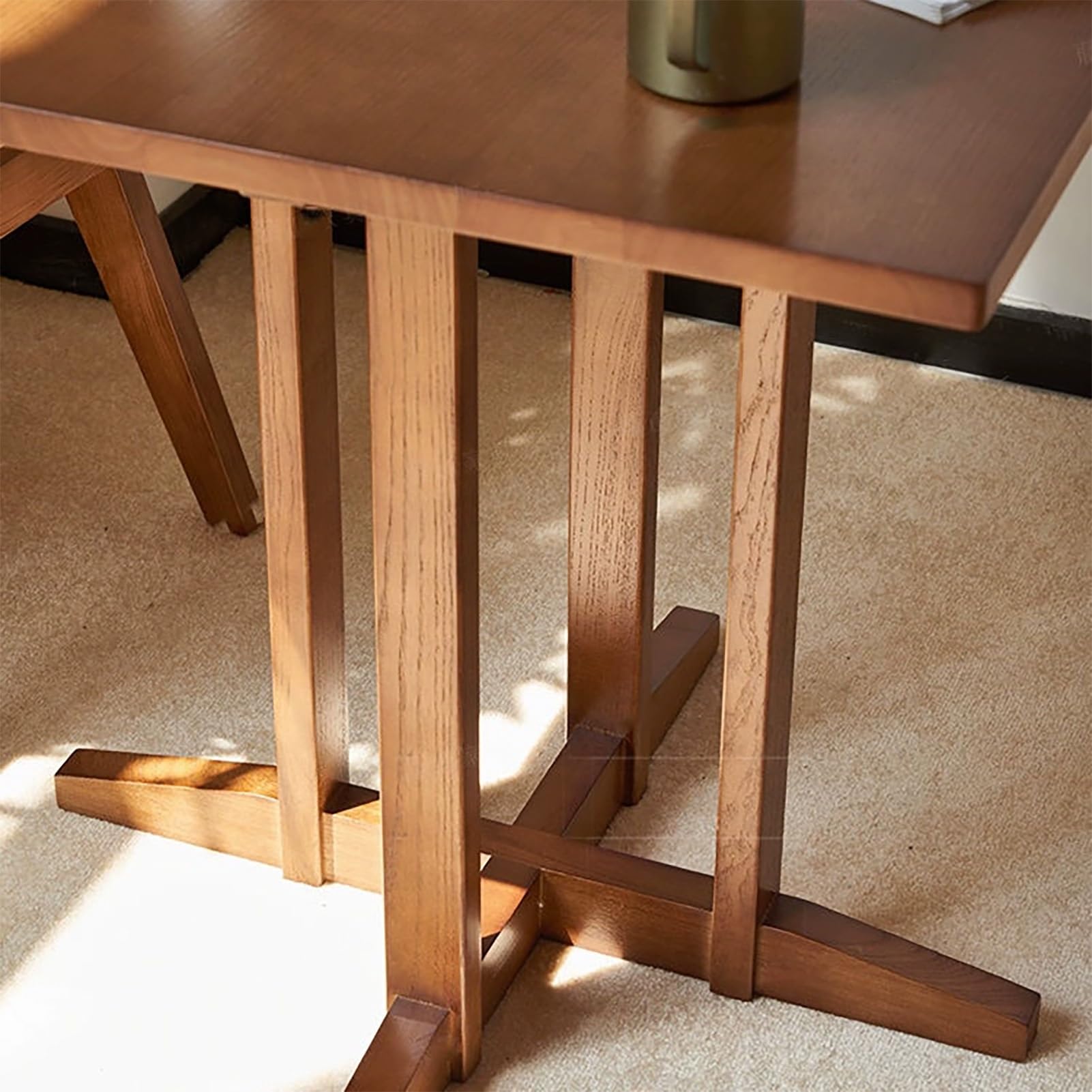 Tavolo da Pranzo Quadrato, Tavolo da Cucina in Legno, Struttura Stabile, Tavolo da Riunione per Ufficio, Tavolo per la Negoziazione Della Reception, per Casa, Ufficio(70cm/27.5in)