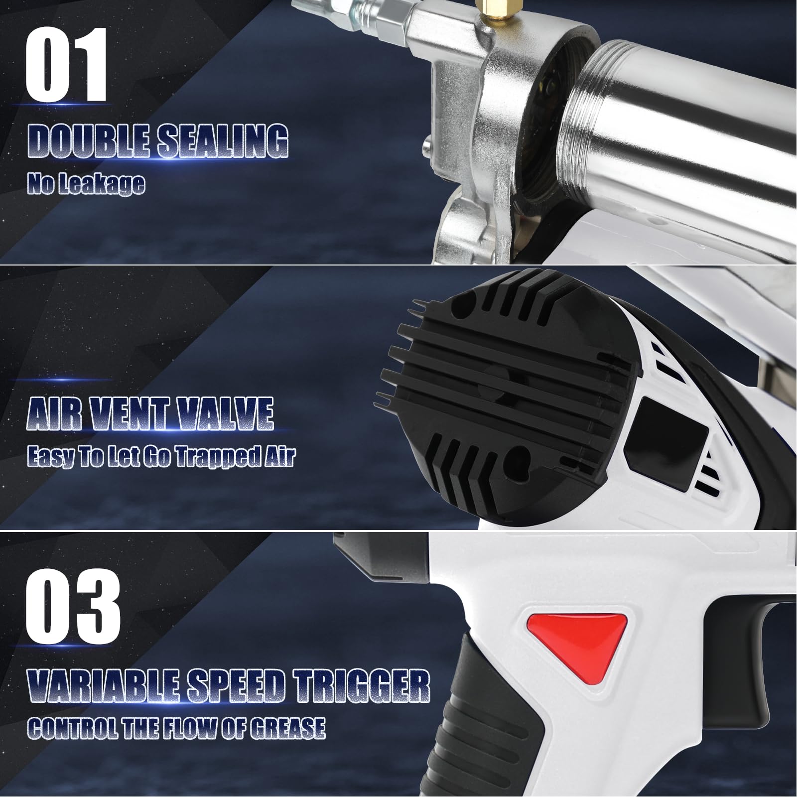 Battery Grease Gun, 10000 PSI Grease Gun, Battery Operated