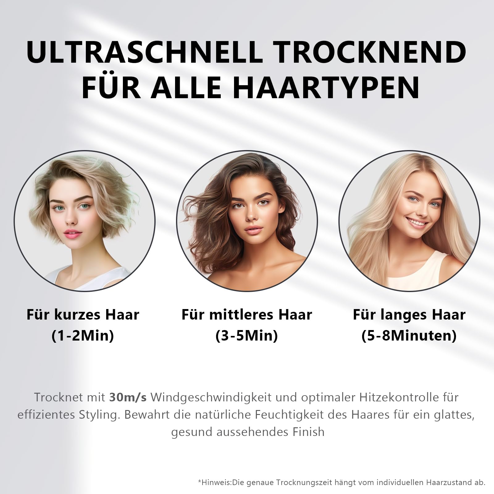Professionell 100 Million Negativ Ionen Haartrockner, PARWIN PRO BEAUTY Föhn Fön mit 110,000RPM Bürstenlosem Geräuscharm Motor, 30M/S Luftstrom für Schnelle Trocknung, Graphitschwarz