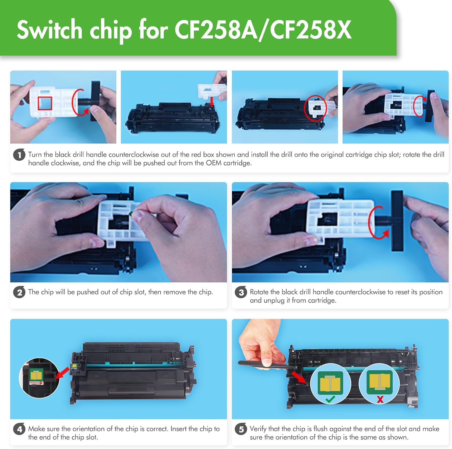 Aztech 58X CF258X M404n Black High Yield Toner Cartridge Replacement for HP 58X CF258X 58A CF258A for HP LaserJet Pro M404n M404dn MFP M428fdw M428fdn M404dw M428dw M404 M428 M406 Printer Ink 4-Pack