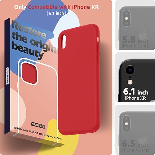 Miniatura 2 de SURPHY - Carcasa de silicona para iPhone XR, suave, a prueba de golpes, con forro de microfibra, compatible con iPhone XR (2018) de 6.1 pulgadas,