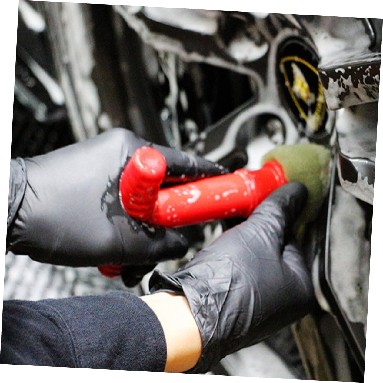 2 Pieces Car Wheel Brush Wheel Nuts Car Wash Brush Kit for Cars Detailing Brush for Car Dust Accessories Screw